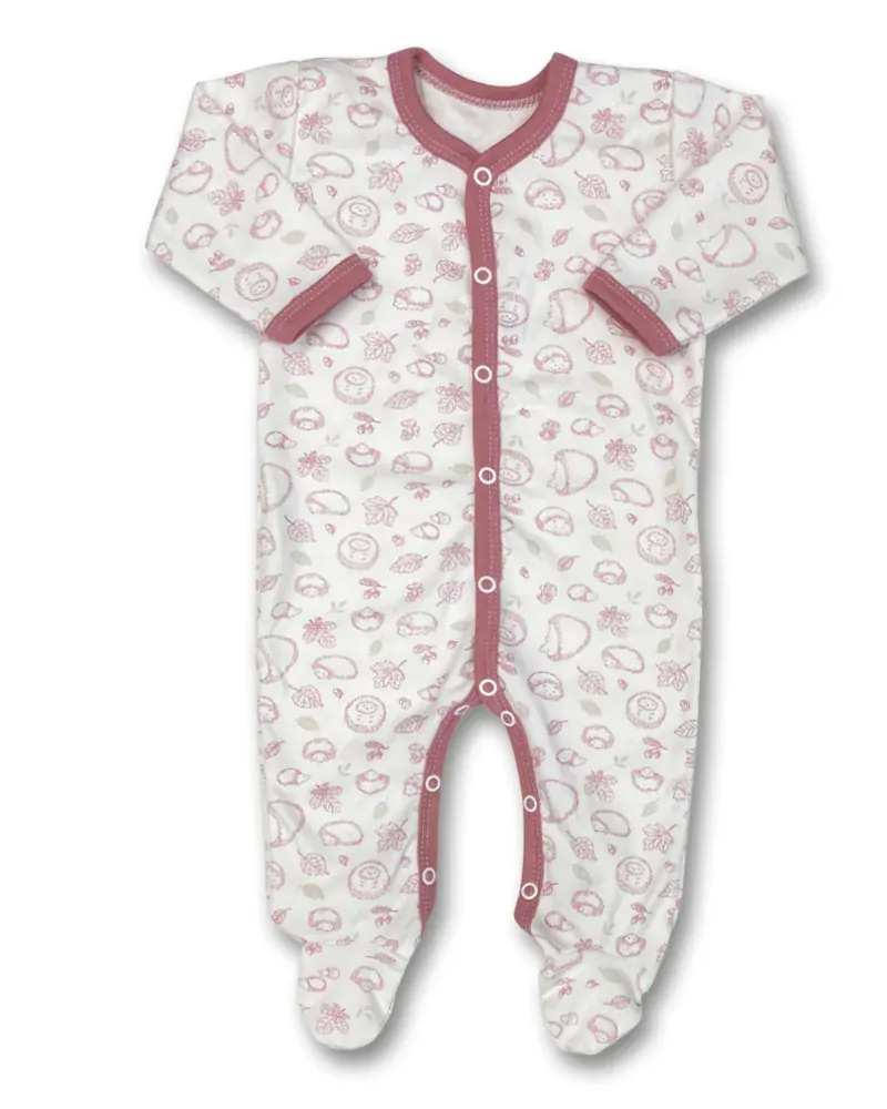 Kojenecký overal Ježečci pudrová růž 62