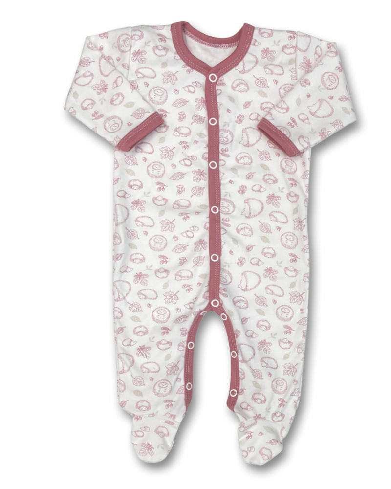 Kojenecký overal Ježečci pudrová růž 74