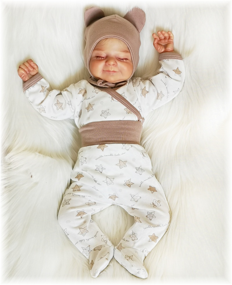 Kojenecké polodupačky Malá hvězda kapučíno 68