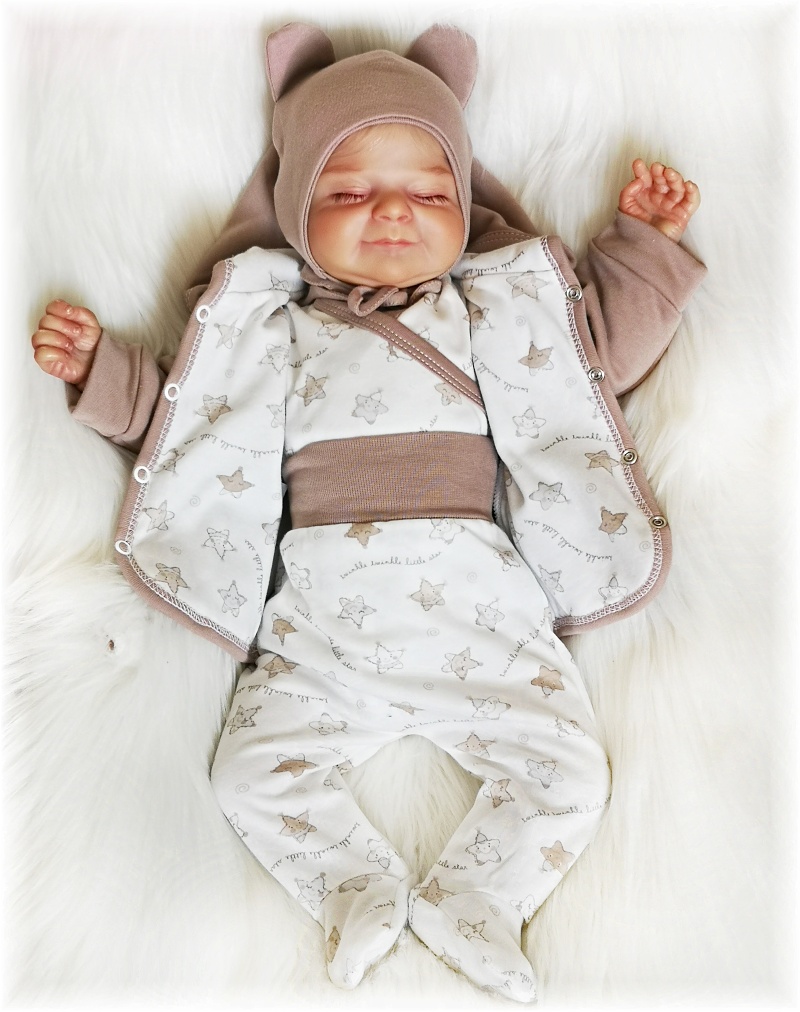 Kojenecká mikinka Malá hvězda kapučíno 68