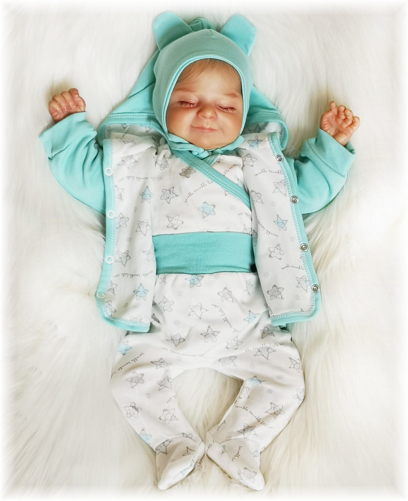 Kojenecká mikinka Malá hvězda máta 68