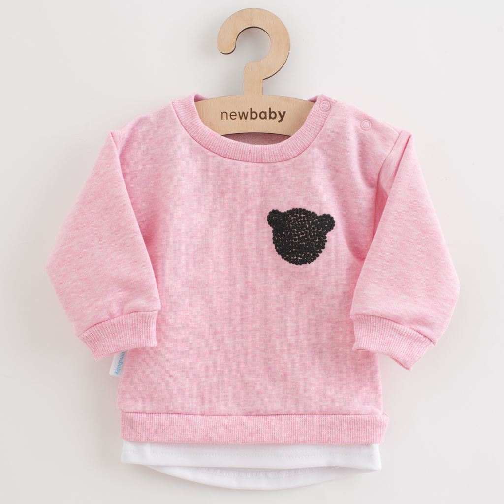 Kojenecká tepláková souprava Brave Bear růžová 68