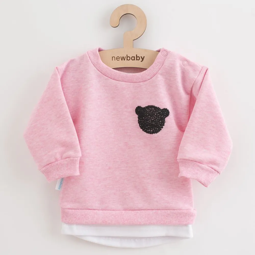 Kojenecká tepláková souprava Brave Bear růžová 86