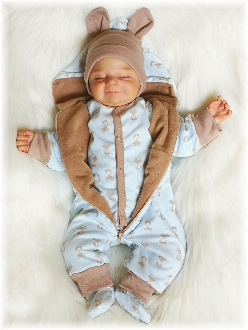 Vyteplený overal Lišáček modrá 98