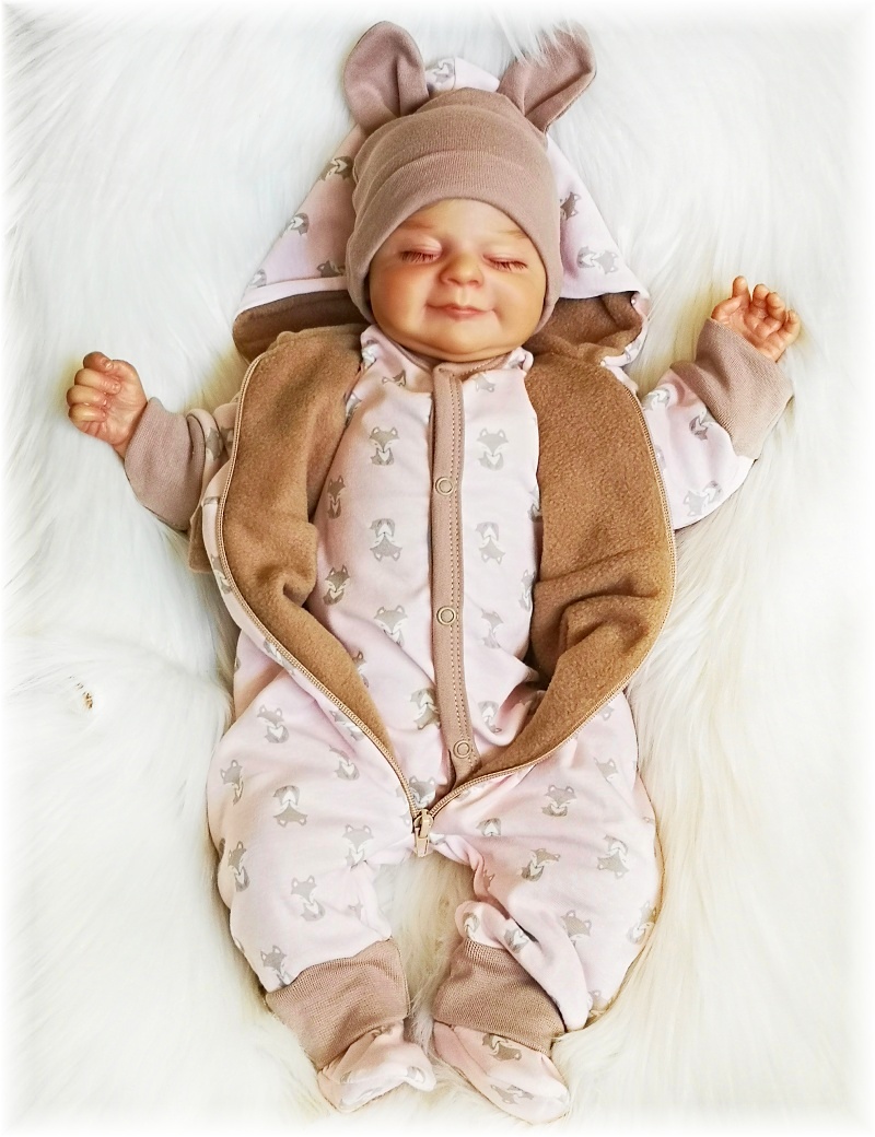 Vyteplený overal Lišáček růžová 98