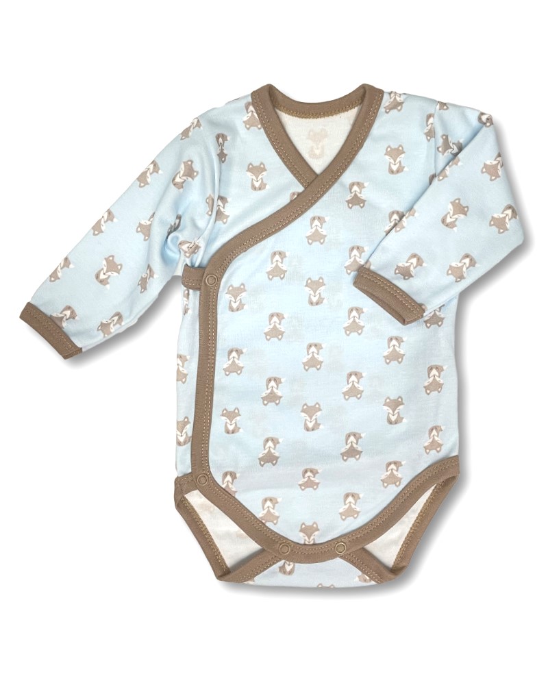 Kojenecké zavinovací body Lišáček modrý 56