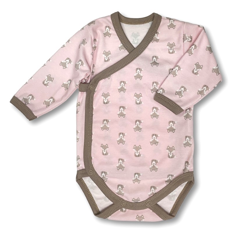 Kojenecké zavinovací body Lišáček růžová 62