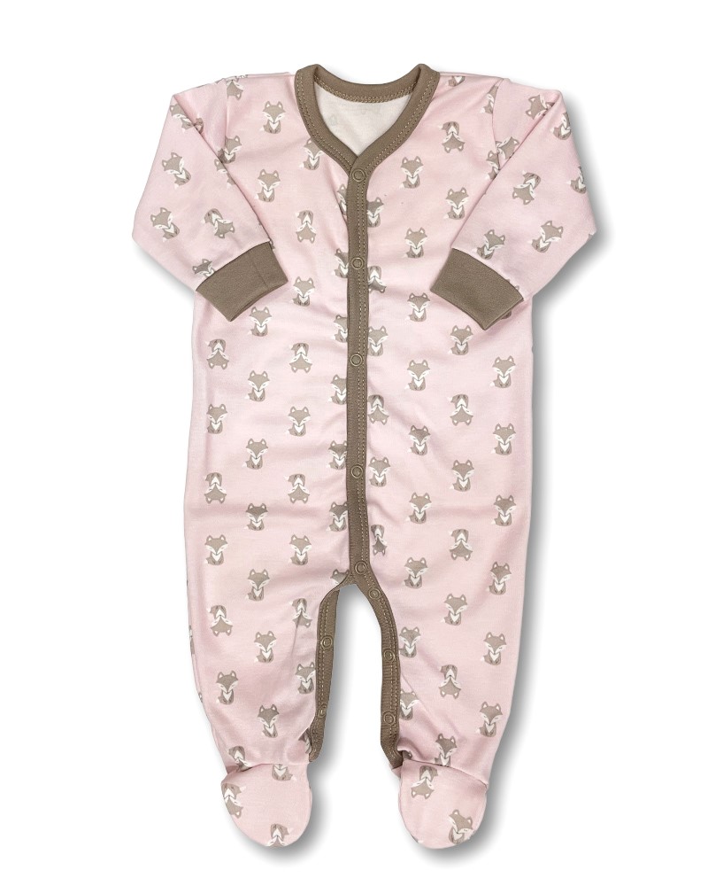 Kojenecký overal Lišáček růžová 62