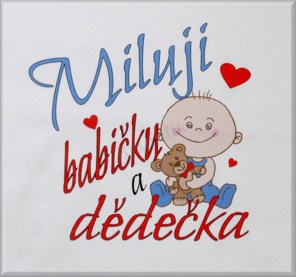 Dětské body s nápisem “Miluji babičku a dědečka”