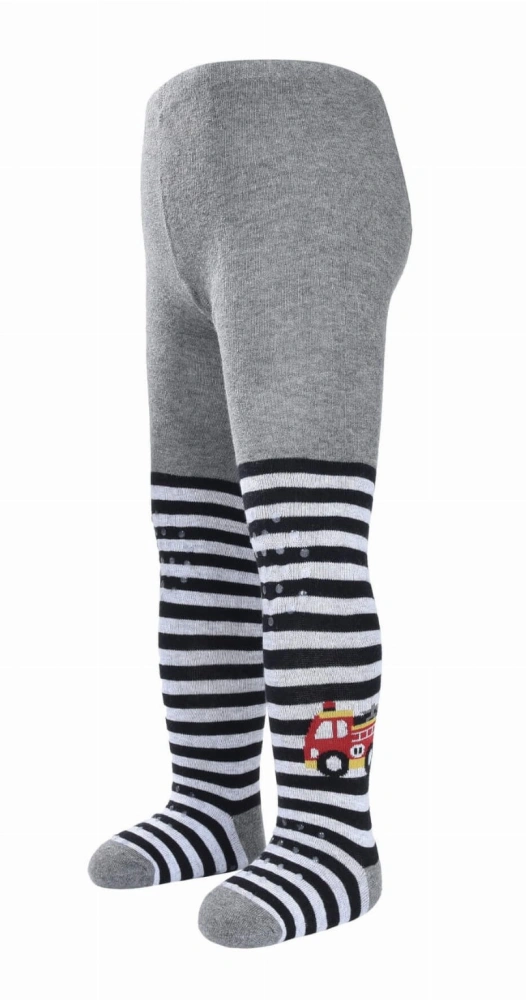 Kojenecké bavlněné punčocháčky 3 ABS požárník černá