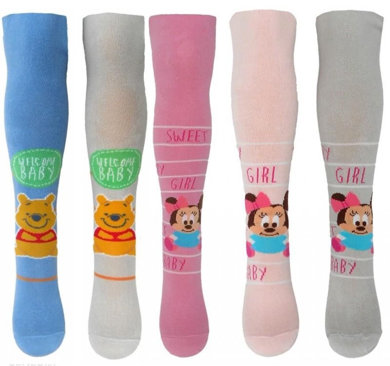 Kojenecké froté punčocháčky Minnie - růžové