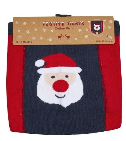 Kojenecké punčocháčky s protiskluzem - santa