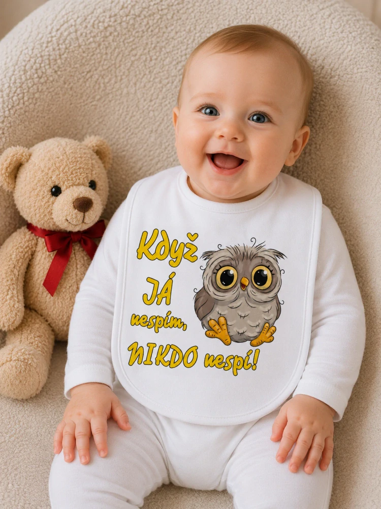 Bryndáček s nápisem "Když JÁ nespím, NIKDO nespí!