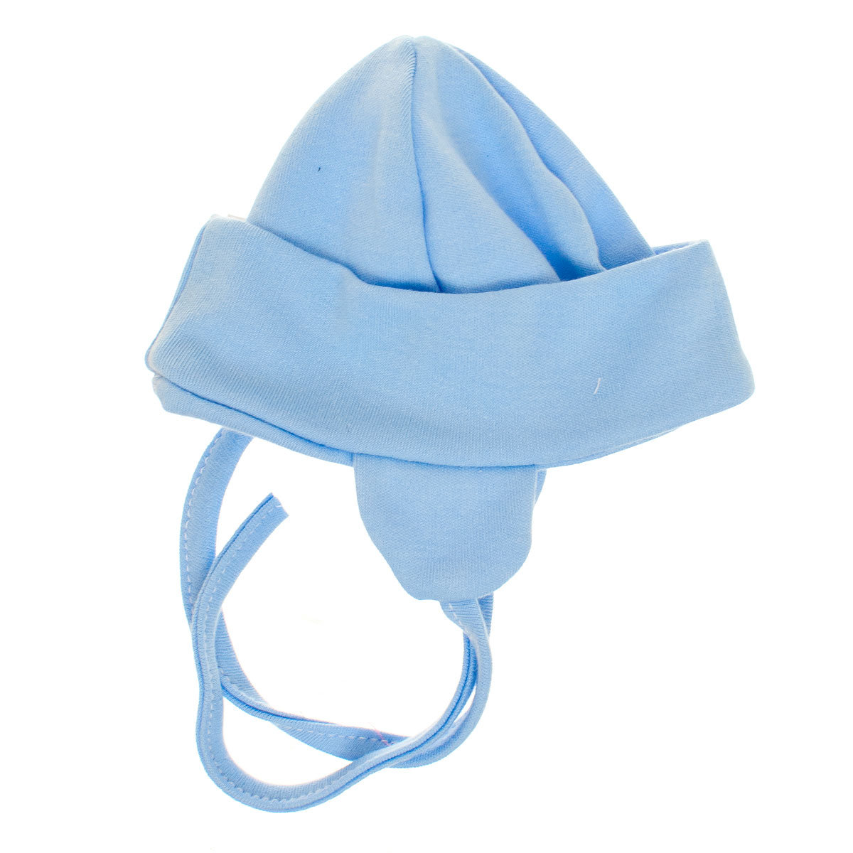 Kojenecká bavlněná čepička Ouško - modrá