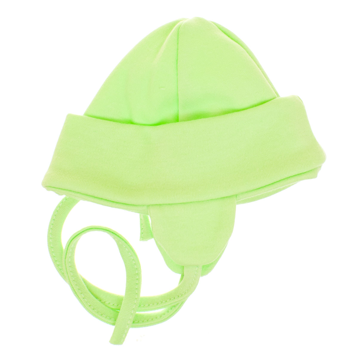 Kojenecká bavlněná čepička Ouško - zelená