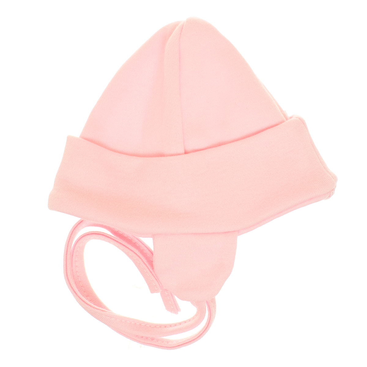 Kojenecká bavlněná čepička Ouško - růžová