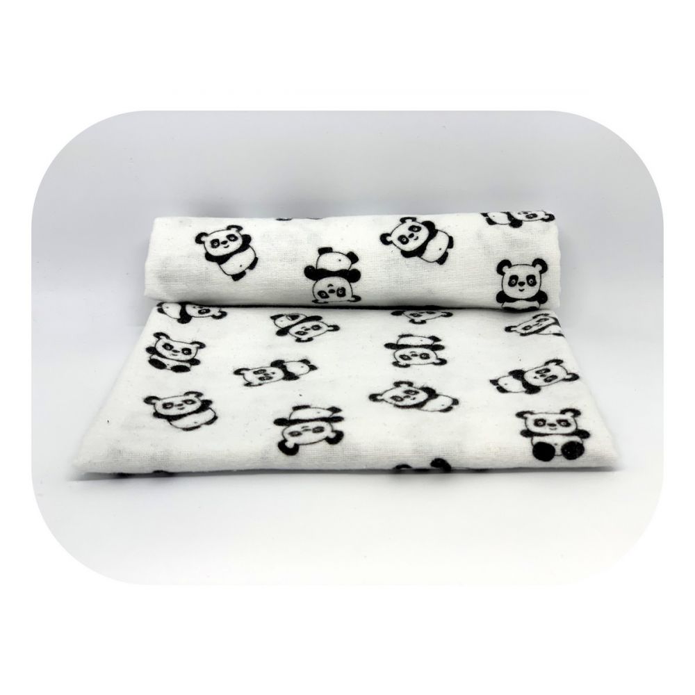 Dětská flanelová plena - Panda bílá