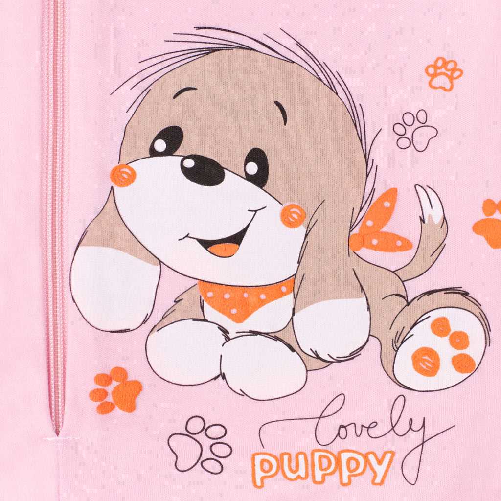 Bavlněný spací pytel Puppy 80 růžový