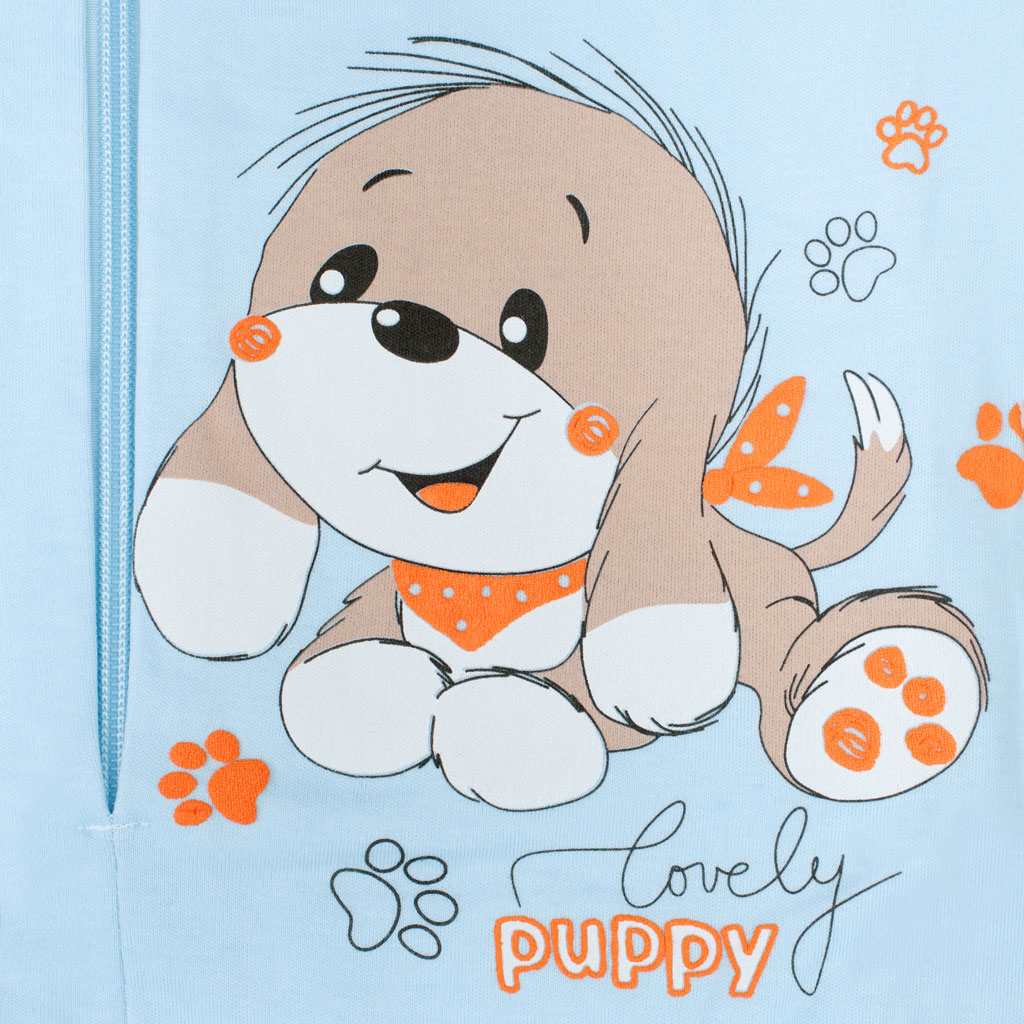 Bavlněný spací pytel Puppy 86 modrý