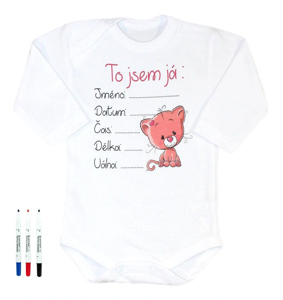 Originální body pro novorozené miminko  Koťátko 62