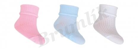 Kojenecké bílé ohrnovací ponožky