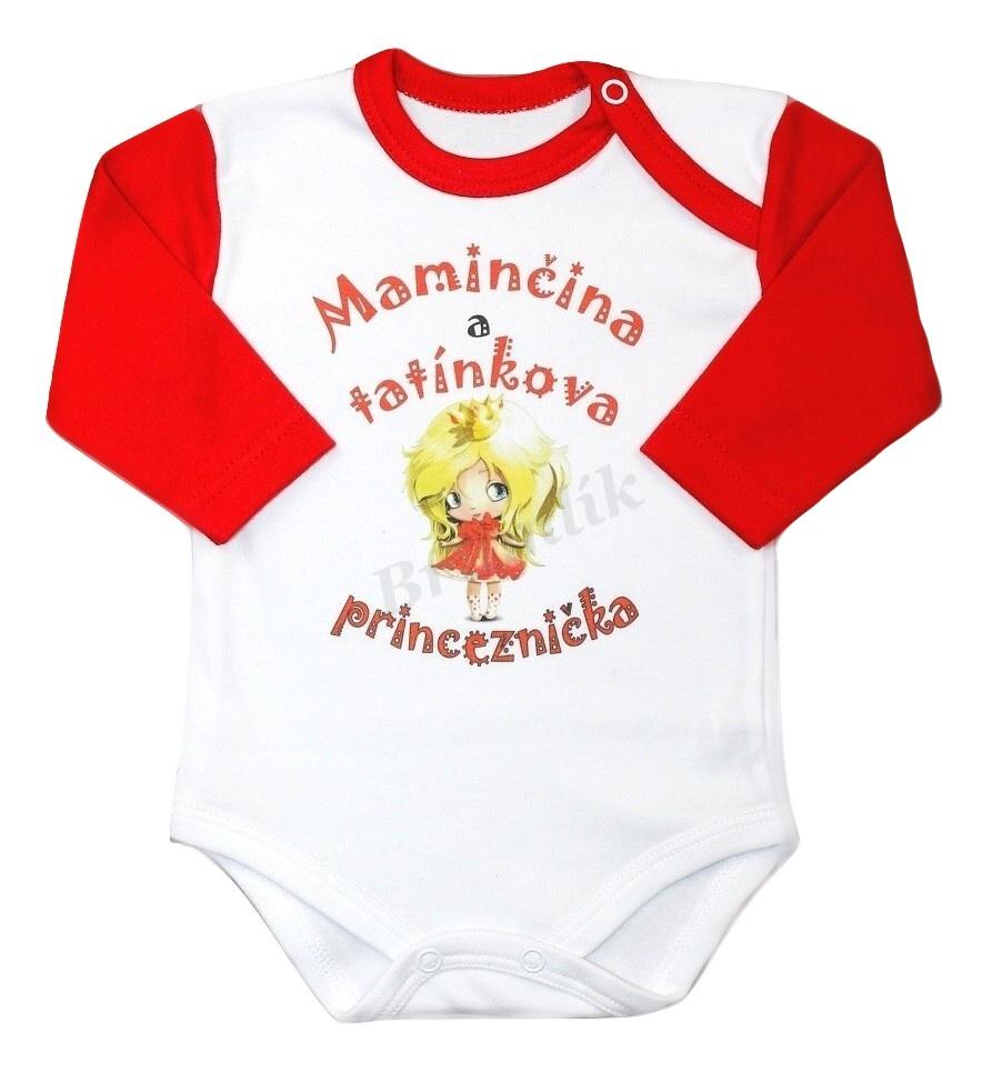 Kojenecké body s potiskem “Maminčina a tatínkova princeznička”