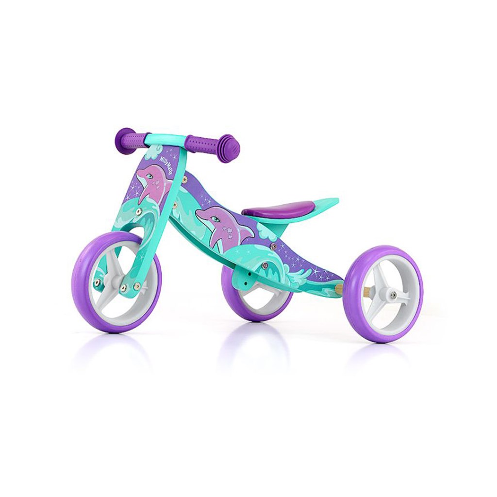 Dětské multifunkční odrážedlo kolo Milly Mally JAKE Dolphin