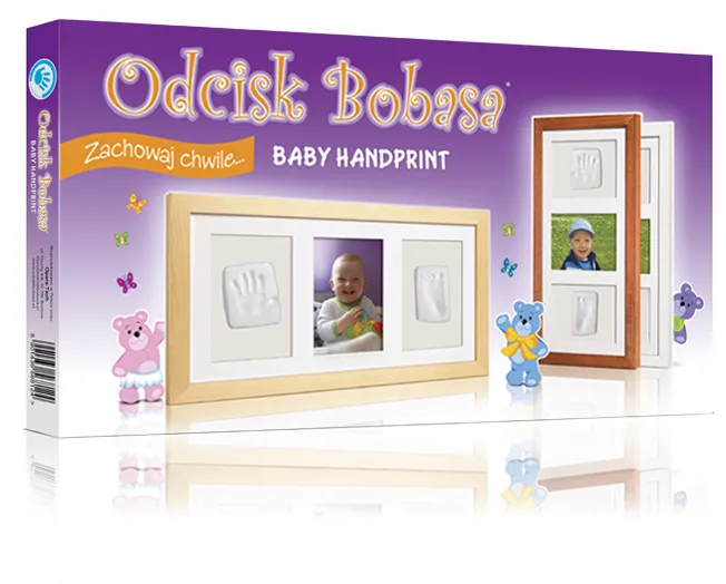 Rámeček pro foto a otisk ručičky a nožičky miminka 3 bílý