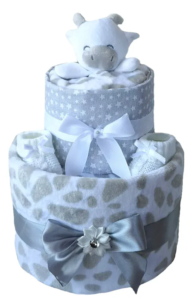 Brumlík plenkový dvoupatrový dort Žirafka šedá