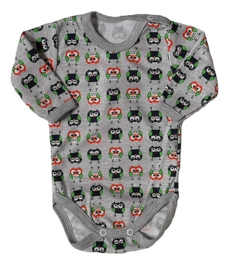 Kojenecké body dl. rukáv Sovy 56