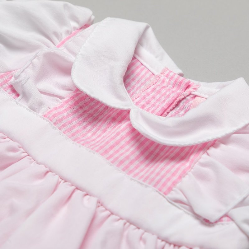 Dívčí 3D set šatičky s anglickou výšivkou