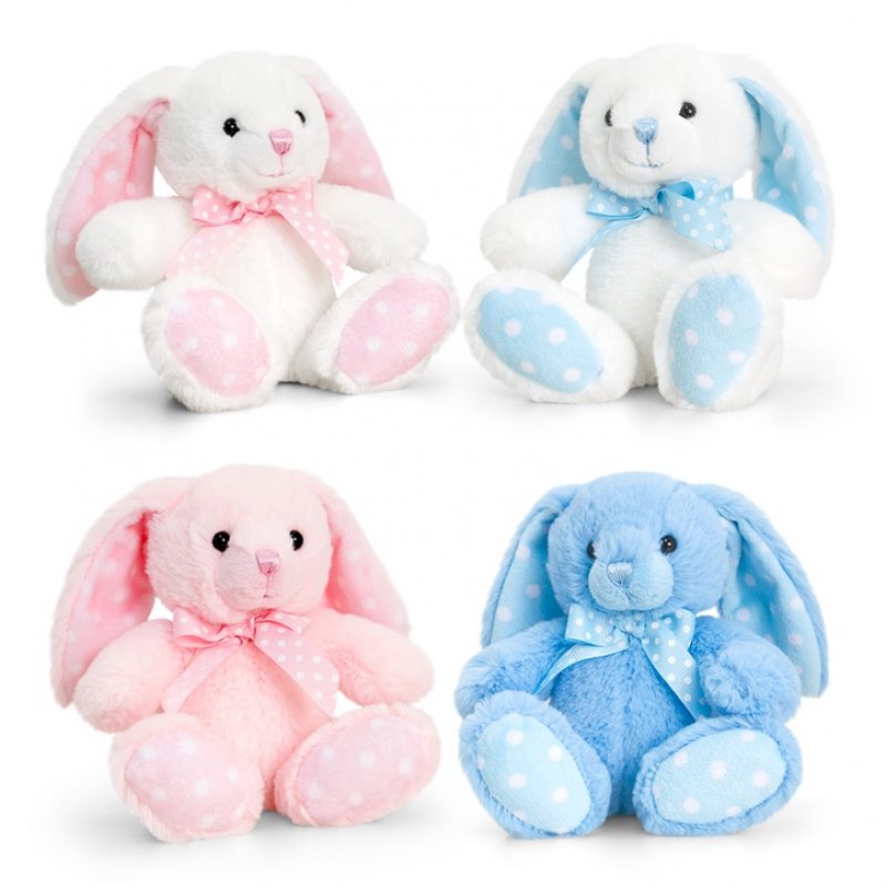 Plyšový zajíček Keel Toys - bílorůžový