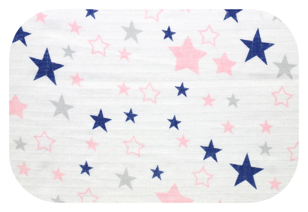 Dětská bavlněná plena - bílá s hvězdičkami