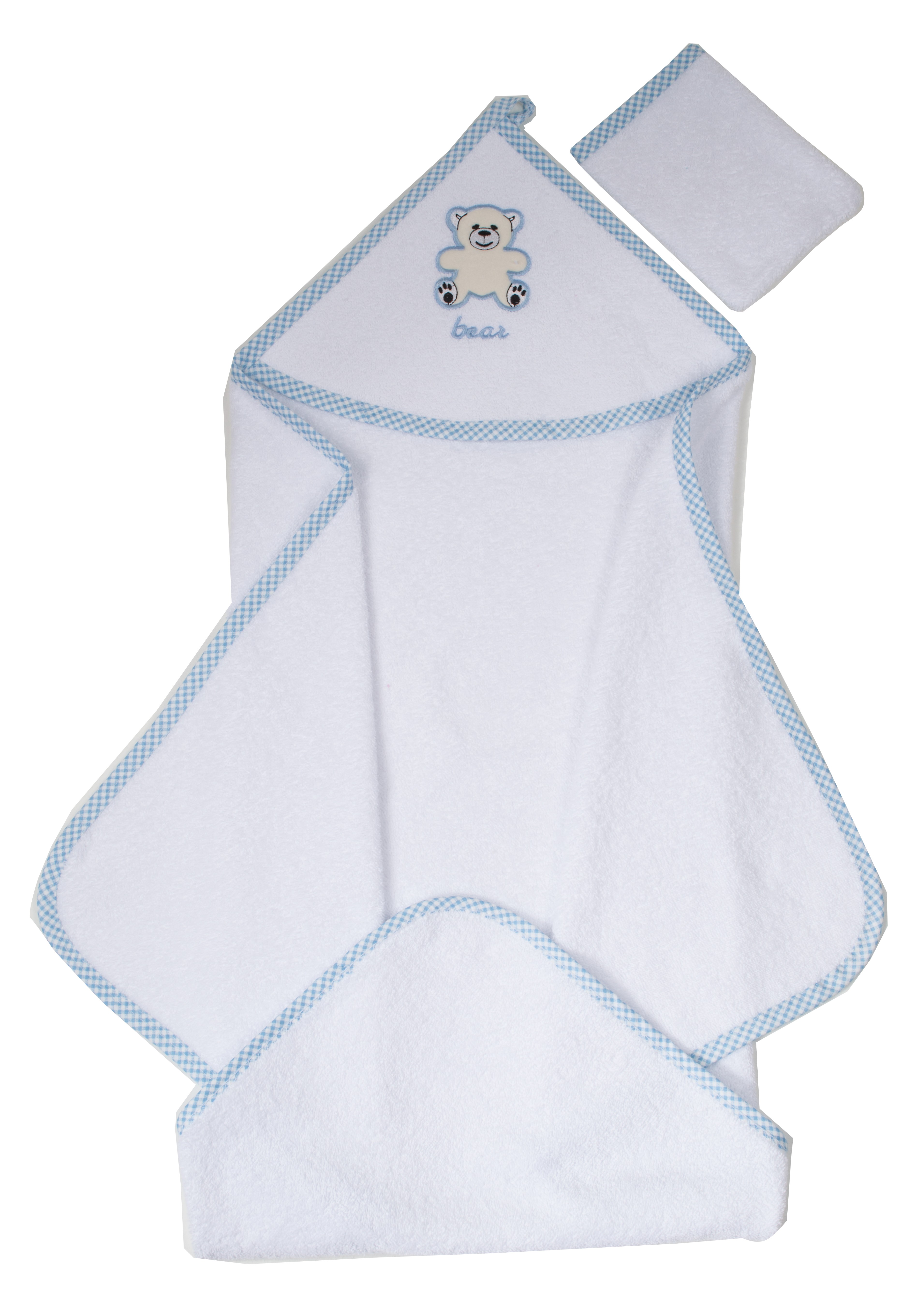 Dětská froté osuška + žínka Medvídek modrá