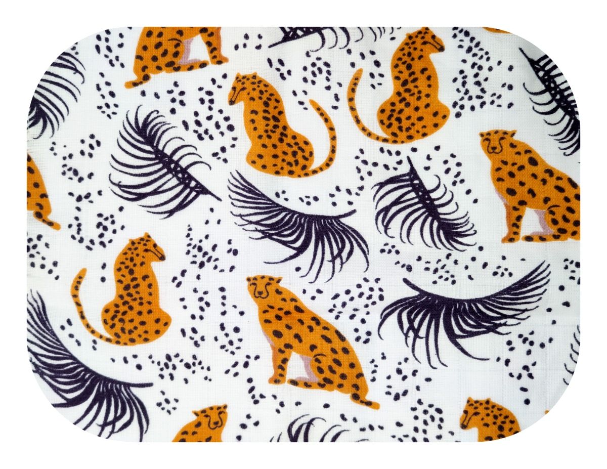 Mušelínové mini plenky Leopard