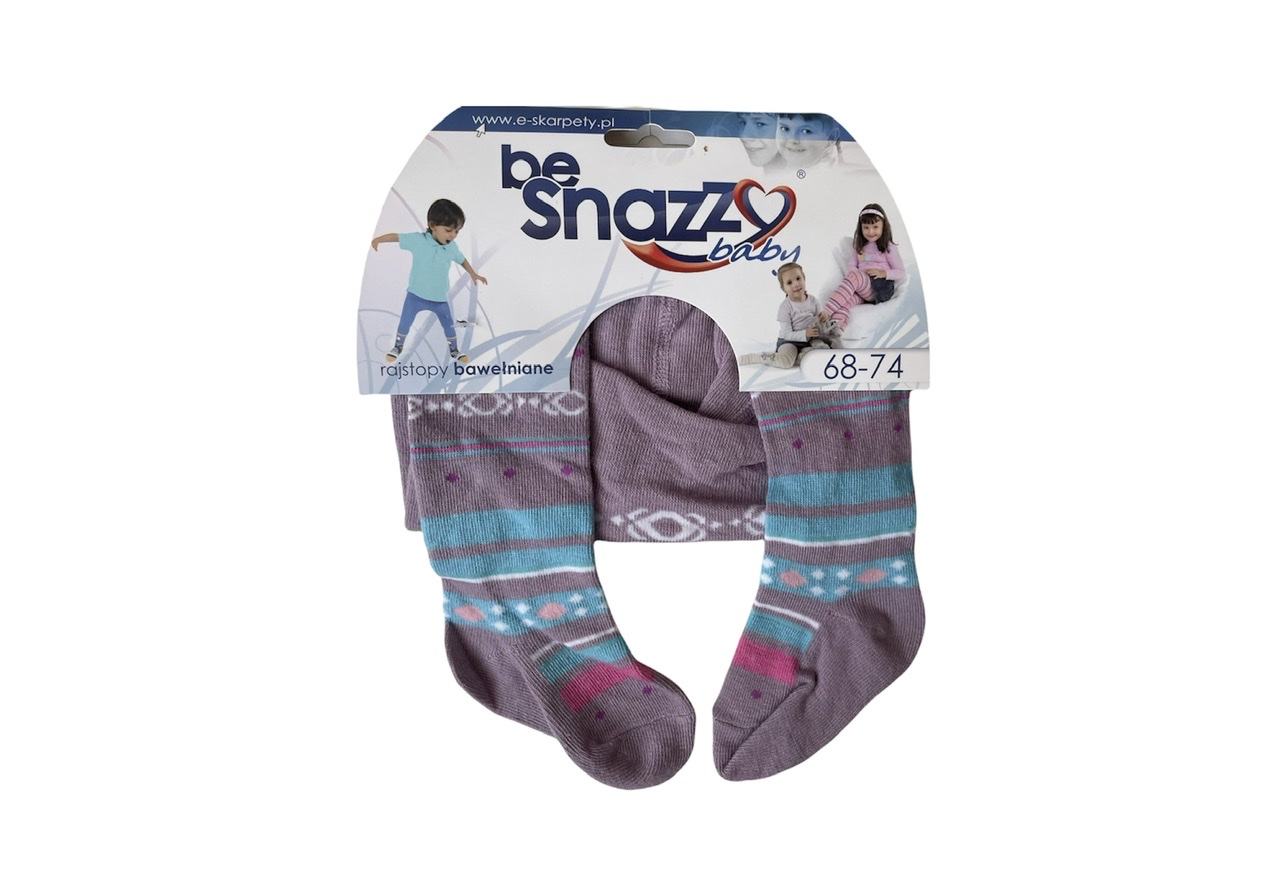 Kojenecké bavlněné punčocháčky fialová