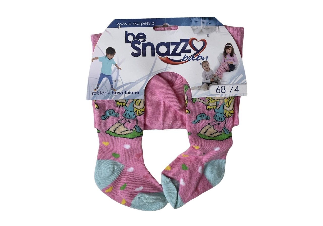 Kojenecké bavlněné punčocháčky Děvčátko růžová