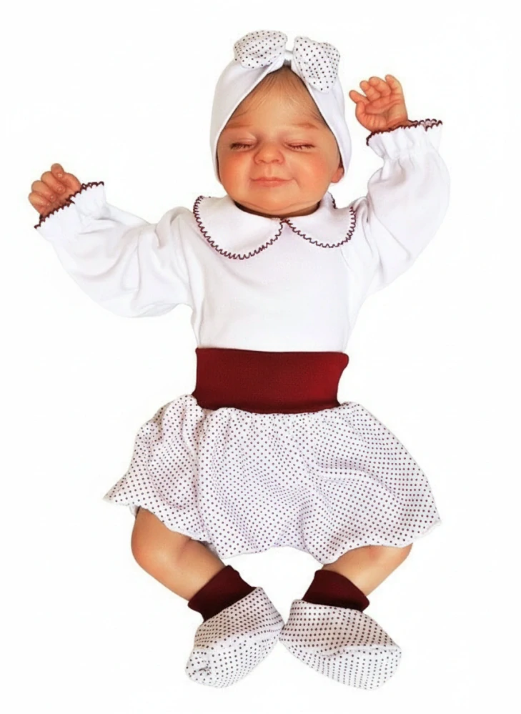 Kojenecká sametová sukýnka Sametový puntík 86