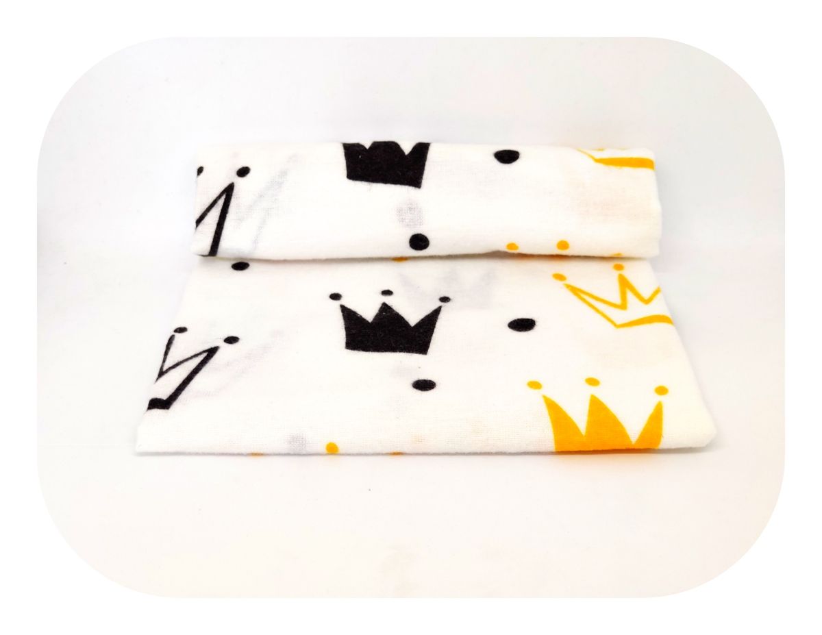 Dětská flanelová plena Korunka žlutá