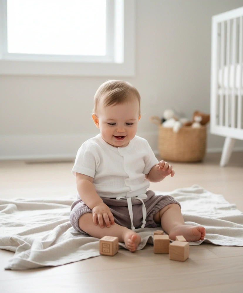 Kojenecká 2D mušelínová souprava kapučíno 62