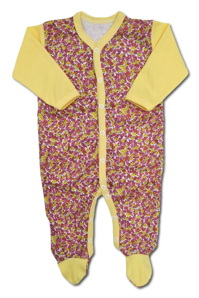 Kojenecký overal Kvítečka žlutá 62