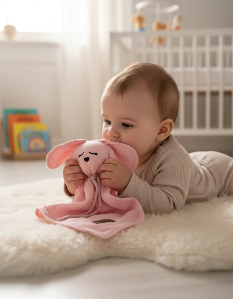 Mušelínový spinkáček/muchláček myška Brumlík růžová