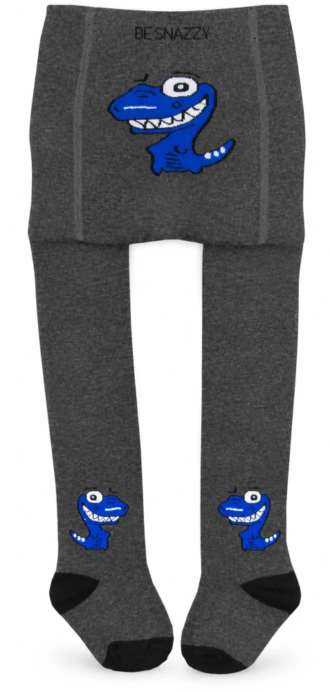 Kojenecké bavlněné punčocháčky Dino tm. šedá
