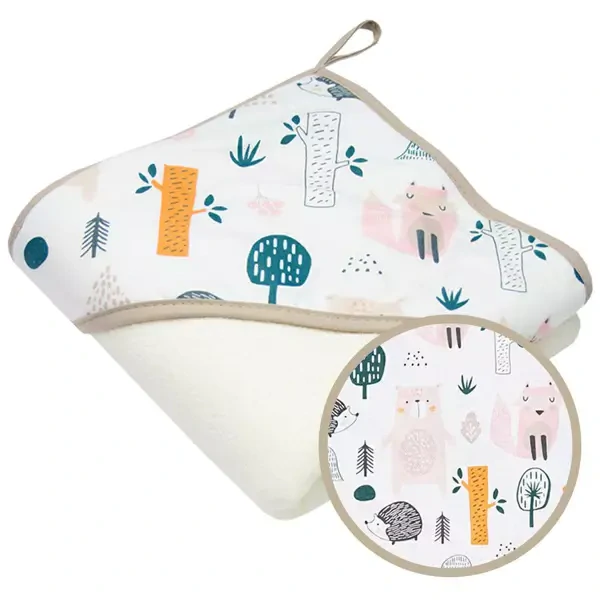 Dětská froté osuška 100x100 Les - krém