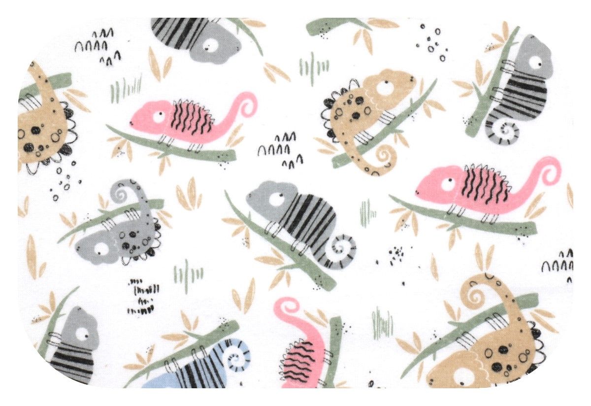 Dětská flanelová plena - chameleon růžová