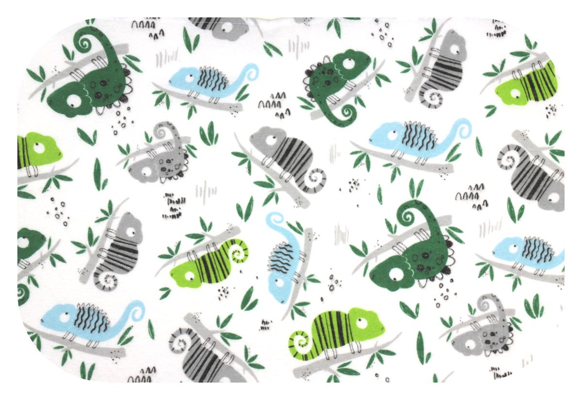 Dětská flanelová plena - chameleon zelená