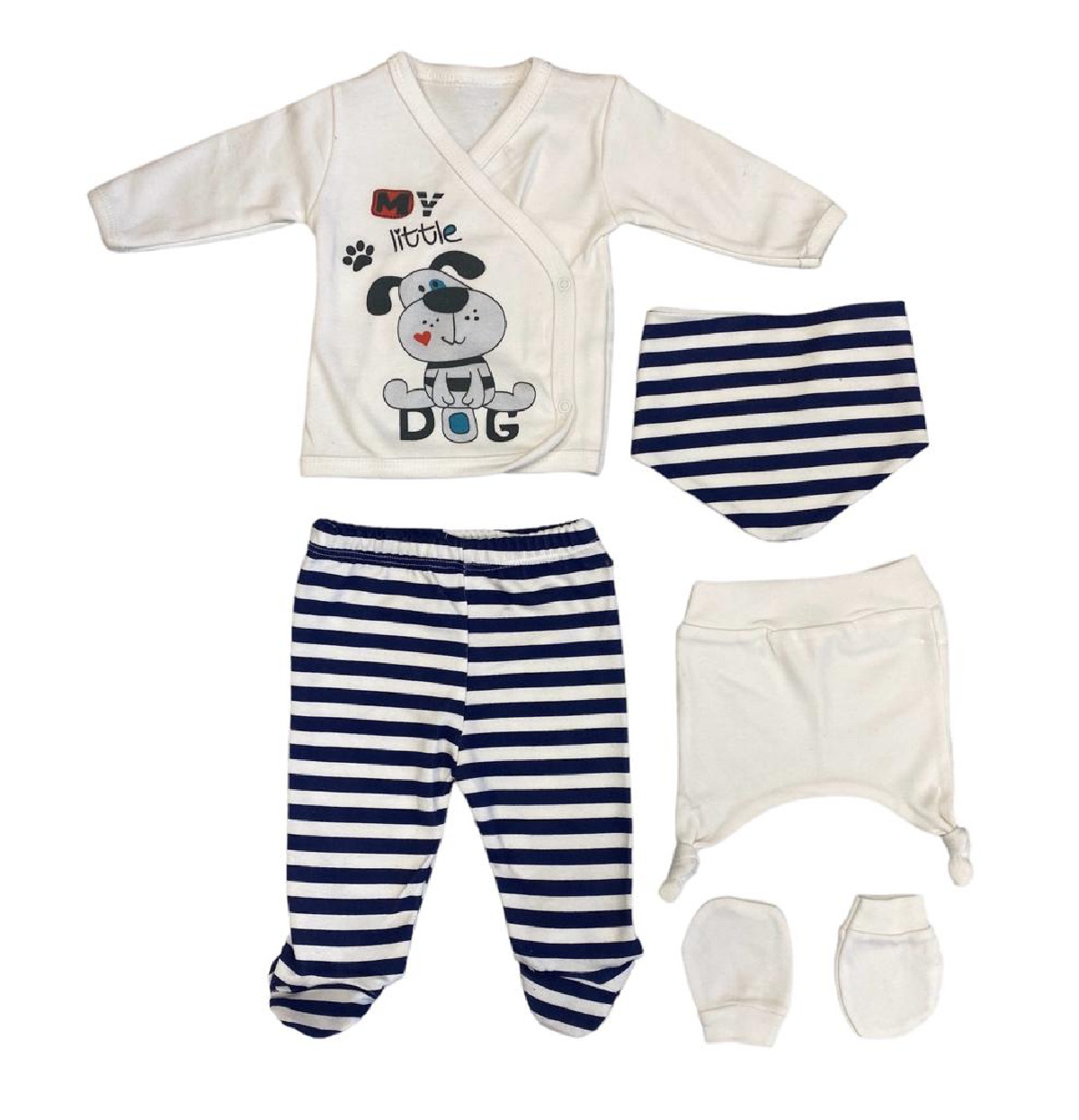 Kojenecká 5D souprava MY LITTLE DOG modrá