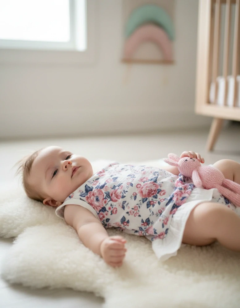 Kojenecké mušelínové šatičky Růžička PU 74