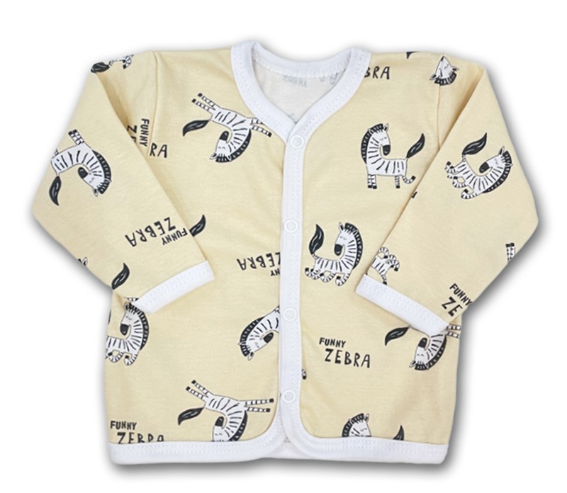 Kojenecká 2D souprava FUNNY ZEBRA kabátek+dupačky 40