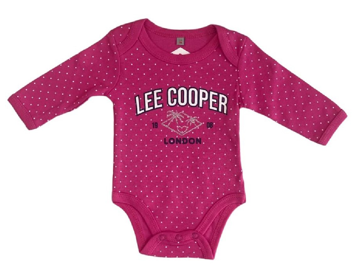 Kojenecké body LEE COOPER amarant puntík